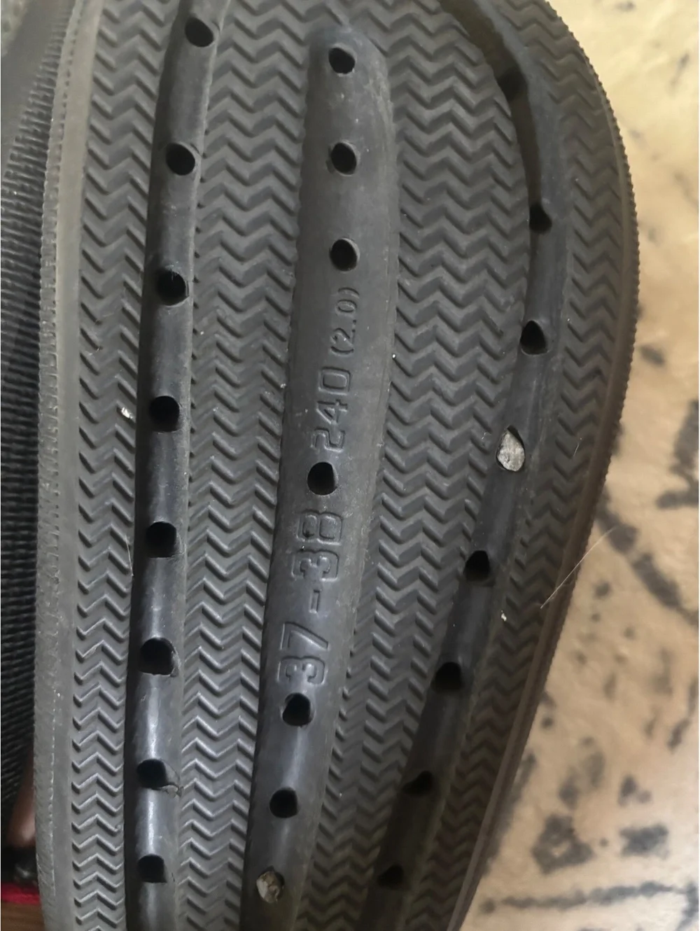 Black Double Strap Slide Sandals Size 7
